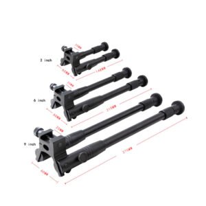 [F3-6-9cun Bipod] Folding Swivel Mount Bipod Adjustable 3 6 9 cun with Double Lock Universal Adaptor