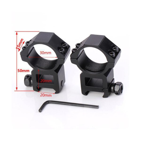 [ SC04-3 ] 30mm Scope Mount Ring 20mm Rail High Profile For Scope Hunting Mount