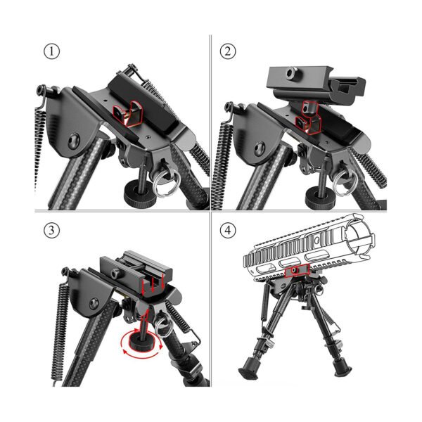 [V1 Bipod]    6 "-9" Butterfly Bipod Tactical 6-9inch Bipod With 20mm Mount Retractable Tripod For Hunting Accessories