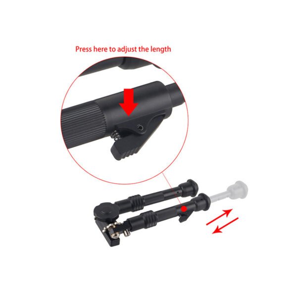 [V3 Mlok Bipod]  Outdoor tactical aluminum bipod 6"-9 "quick release telescopic bipod