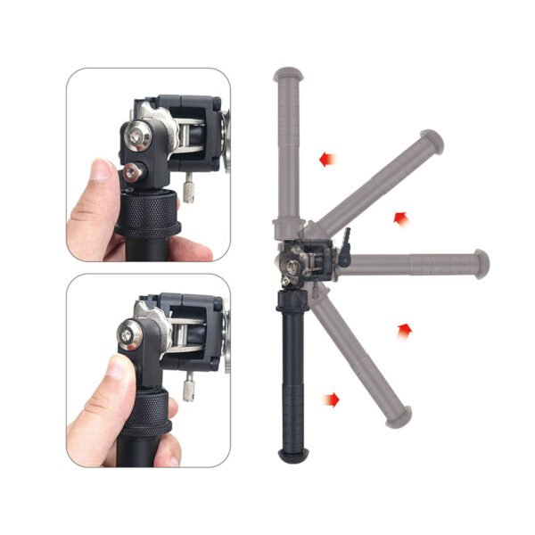 [V10 Bipod]  Outdoor Adjustable V10 Pro Bipod 9-12inches Black Tripod With Adapter 20mm Mount For Hunting Accessories