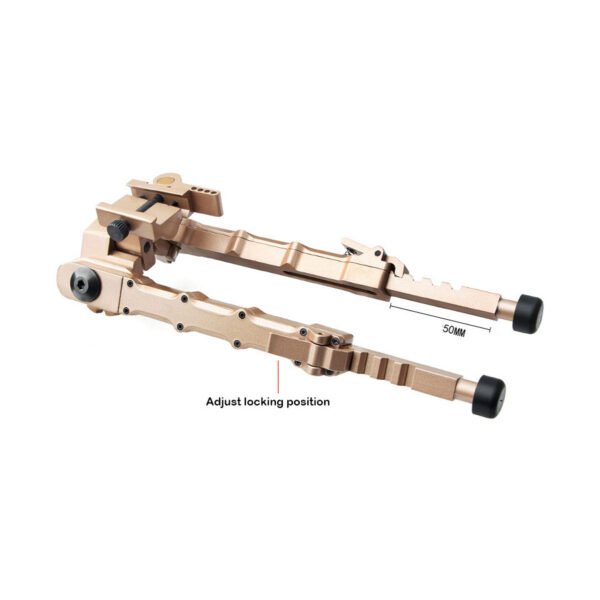 [V9 Bipod]   360 degree rotation retractable metal bamboo V9 bipod fit for 20mm