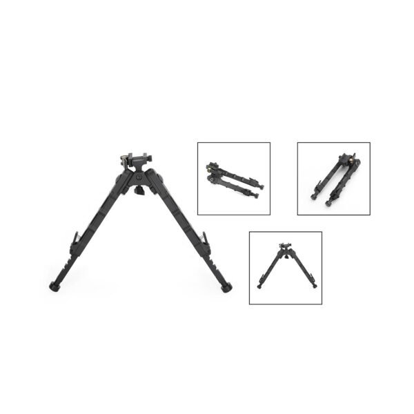 [V9 Bipod]   360 degree rotation retractable metal bamboo V9 bipod fit for 20mm