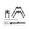 [V10S Bipod]  Tactical bipod bracket  metal 20mm retractable Bipod
