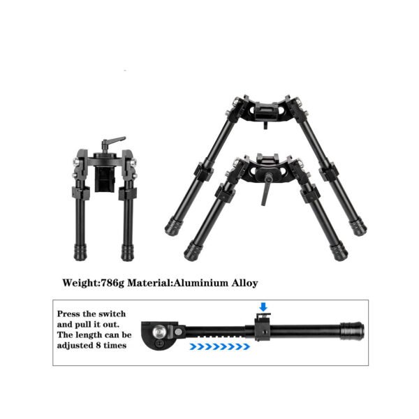 [V10S Bipod]  Tactical bipod bracket  metal 20mm retractable Bipod