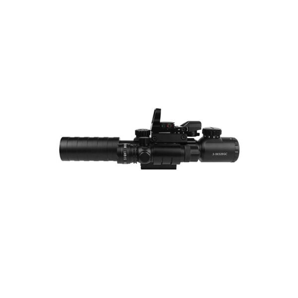 3-9X32EG Optical Red Green Illuminated Crosshair Rangefinder Scope with Red Green Reflex 4 Reticles Scope