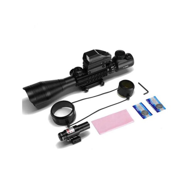 Combo Scope 4-16x50EG Illuminated Rangefinder Rifle Scope With 4 Reticle RG Reflex Sight With Laser