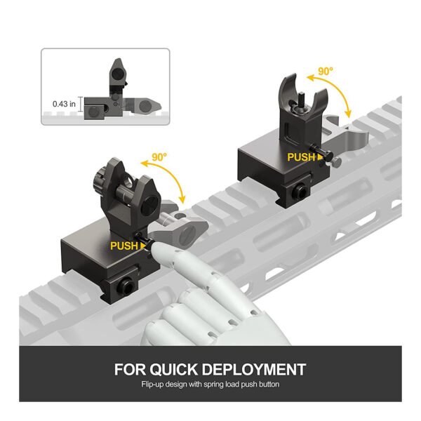 F1(8) F1 Iron Sights Flip Up Sights Front Rear sight for AR15