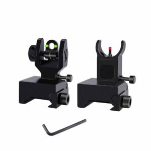 F1F  Iron Sights Flip Up Sights Front Rear sight With Fiber for AR15