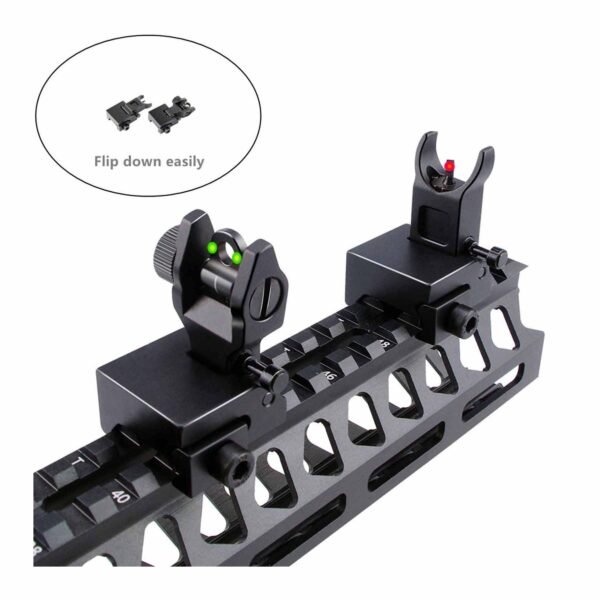 F1F (5) F1F Iron Sights Flip Up Sights Front Rear sight With Fiber for AR15