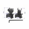 F1F(6) F1F Iron Sights Flip Up Sights Front Rear sight With Fiber for AR15
