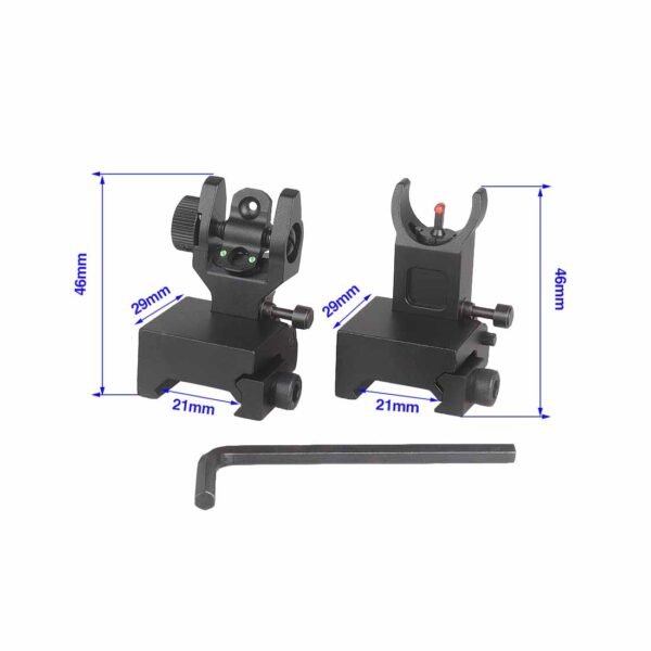 F1F(6) F1F Iron Sights Flip Up Sights Front Rear sight With Fiber for AR15