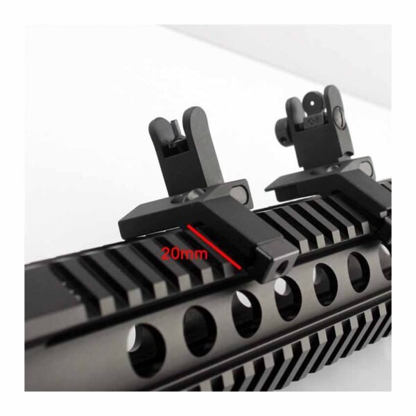 F2 45degree Iron Sight Front and Rear Flip Up Folding Sights For AR15