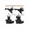 F2F 45degree Iron Sight Front and Rear Flip Up Folding Sights With Fiber For AR15
