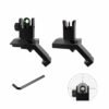 F2F 45degree Iron Sight Front and Rear Flip Up Folding Sights With Fiber For AR15