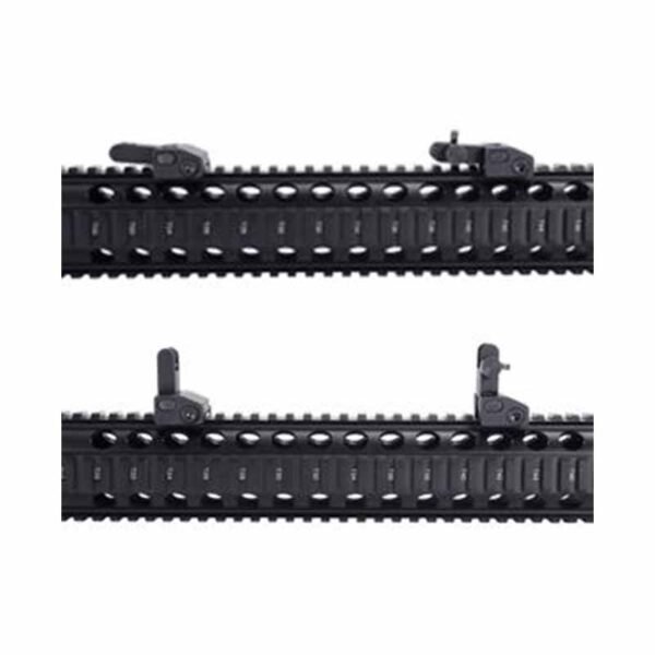 F3F (11) F3F Iron Sights Front and Rear Flip Up Folding Sights With Fiber For AR15
