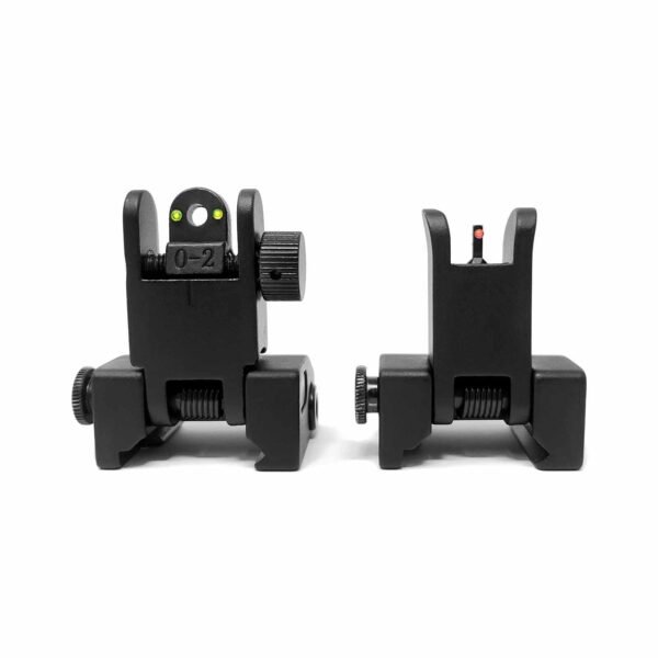 F3F (12) F3F Iron Sights Front and Rear Flip Up Folding Sights With Fiber For AR15