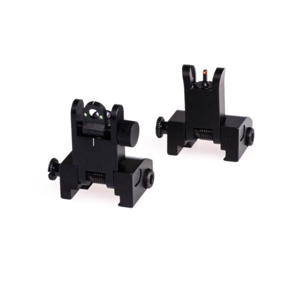 F3F (6) F3F Iron Sights Front and Rear Flip Up Folding Sights With Fiber For AR15